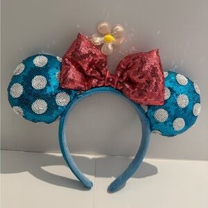 Disney Blue and Pink Sequin Minnie Mouse Ears